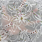 Rhinestone and Sequin Embroidered Chiffon Lace – Per Yard — fabric photo 2