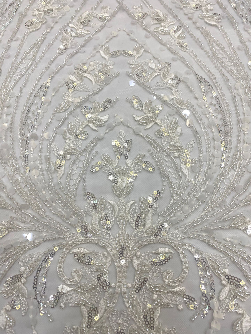 Sequin Embroidered Bridal Fabric – Design 92511 — fabric photo 5