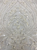 Sequin Embroidered Bridal Fabric – Design 92511 — fabric photo 5
