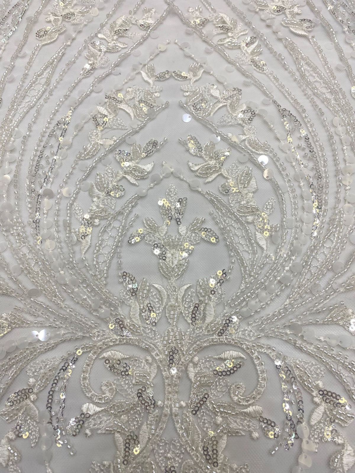 Sequin Embroidered Bridal Fabric – Design 92511 — fabric photo 5