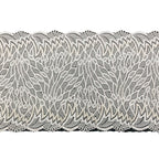 Leaf Two-Tone Stretch Lace Trim 15 cm — fabric photo 3