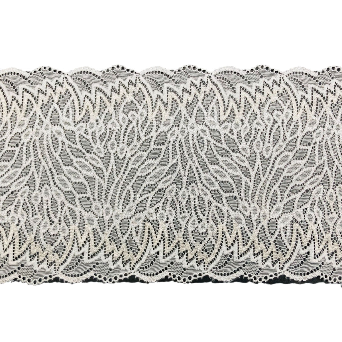 Leaf Two-Tone Stretch Lace Trim 15 cm — fabric photo 3
