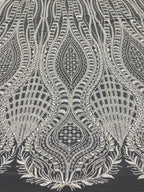 Foam Bead & 3/5mm Sequin Embroidery Fabric — fabric photo 2