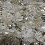 Dense Multisize Sequin Embroidered Chiffon — fabric photo 5