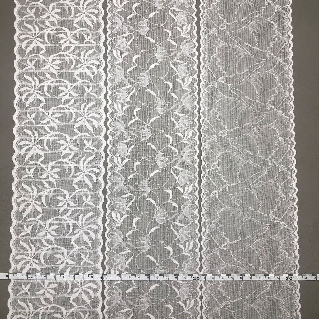 Double-Scallop Stretch Nylon Lace Trim 10 cm — fabric photo 4