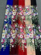 Multicolor Embroidered Bridal Fabric – Design 14495 — fabric photo 5