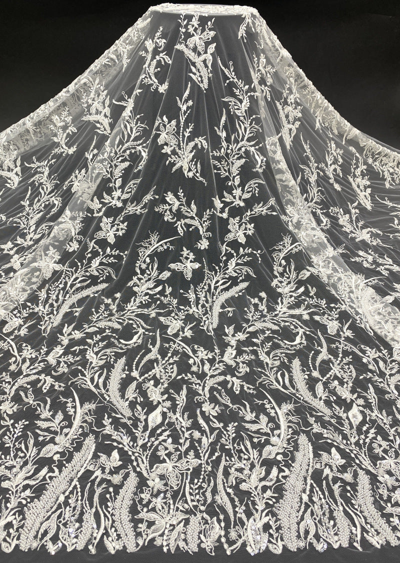 Beaded Sequin Embroidery Fabric for Bridesmaid Dresses — fabric photo 6