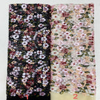 Multicolor Small Floral 5 mm Layered Sequin Embroidered Bridal Fabric — fabric photo 3