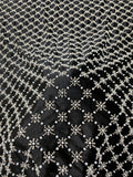 Velvet Diamond Motif Foam Bead Embroidery Fabric — fabric photo 6