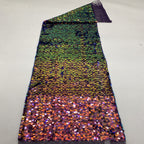 Two-Tone 9 mm Sequin Embroidered Bridal Fabric — fabric photo 5