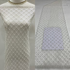 Diamond Motif Foam Bead Bridal Fabric