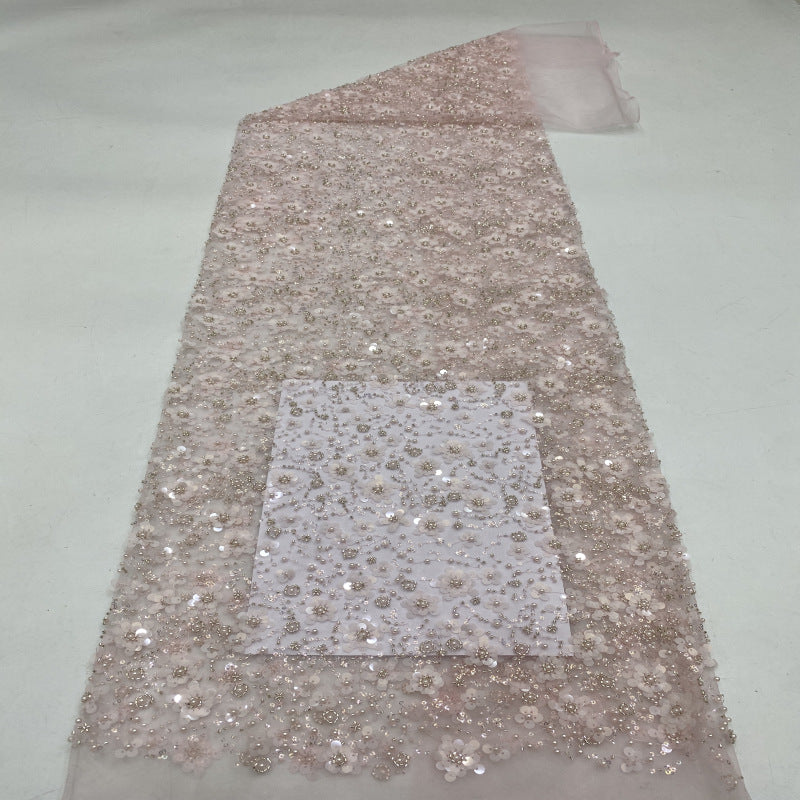Plum Blossom Double Bead 3/7mm Sequin Fabric — fabric photo 5
