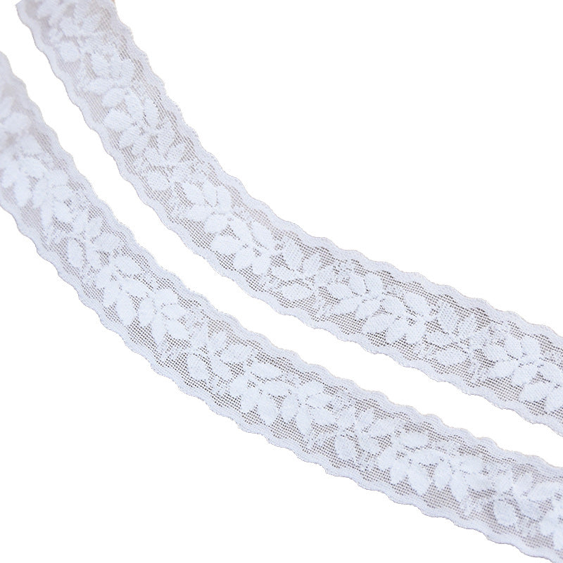 Leaf Double-Scallop Straight-Edge Stretch Lace Trim 2.2 cm — fabric photo 4