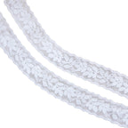 Leaf Double-Scallop Straight-Edge Stretch Lace Trim 2.2 cm — fabric photo 4