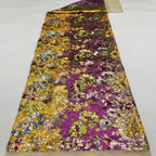 Multicolor Botanical 3 mm Sequin Embroidered Bridal Fabric — fabric photo 4