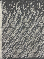 Bead & 3/4mm Sequin Embroidered Wedding Fabric — fabric photo 6