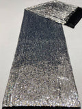 Heavy 3/5 mm Sequin Embroidered Stretch Mesh Fabric — fabric photo 6
