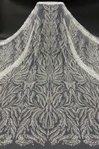 Foam Bead Crystal Sequin Embroidery Fabric — fabric photo 6