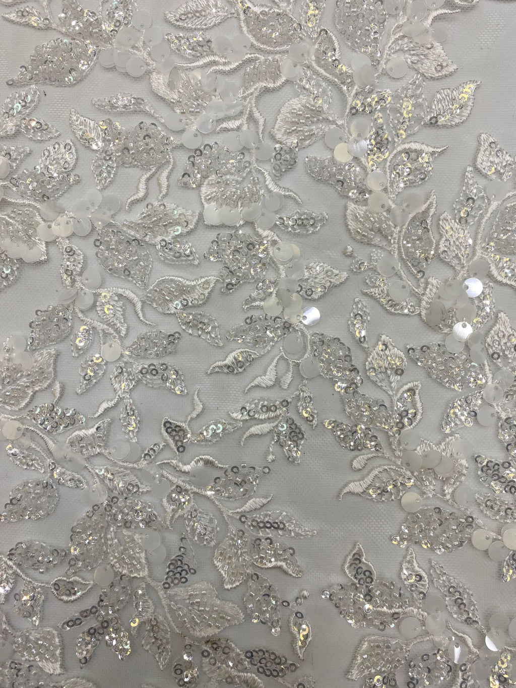 Thread Bead & 3/7mm Sequin Wedding Fabric — fabric photo 5