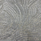 3/5 mm Sequin Embroidered Bridal Fabric – Design 72031 — fabric photo 3