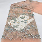 Sequin & Bugle-Bead Embroidered Bridal Fabric – Design 57727 — fabric photo 2