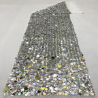 Elastic Mesh with Mixed-Size Sequins