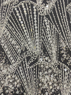 Starry Bugle Foam Bead Sequin Bridal Fabric — fabric photo 3