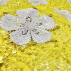 3/5/7/9/12 mm Sequin Embroidered Bridal Fabric — fabric photo 3