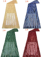 2/3 mm Sequin Embroidered Tulle Mesh Fabric – Design 26111 — fabric photo 5