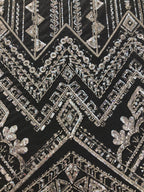 3 mm Crystal-Look Sequin & Bugle-Bead Embroidered Bridal Fabric — fabric photo 6