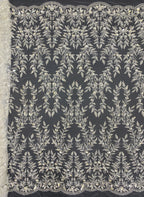 Heavy Bugle Foam Bead Crystal Sequin Fabric — fabric photo 6