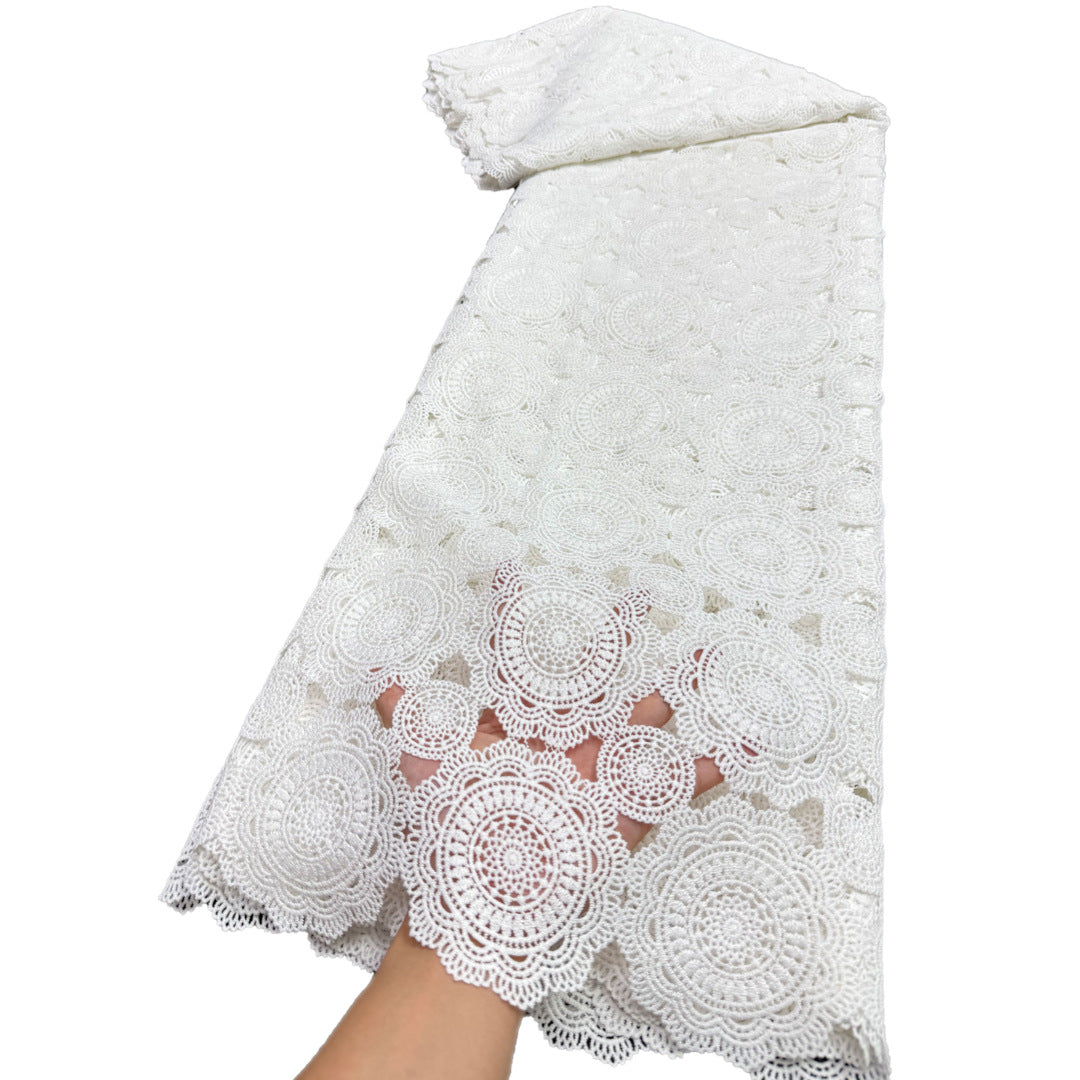 Polyester Corded Water-Soluble Guipure Lace Fabric – 5-Yard Multiples — fabric photo 5