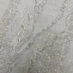 Bead & 3/4mm Sequin Embroidered Wedding Fabric — fabric photo 5