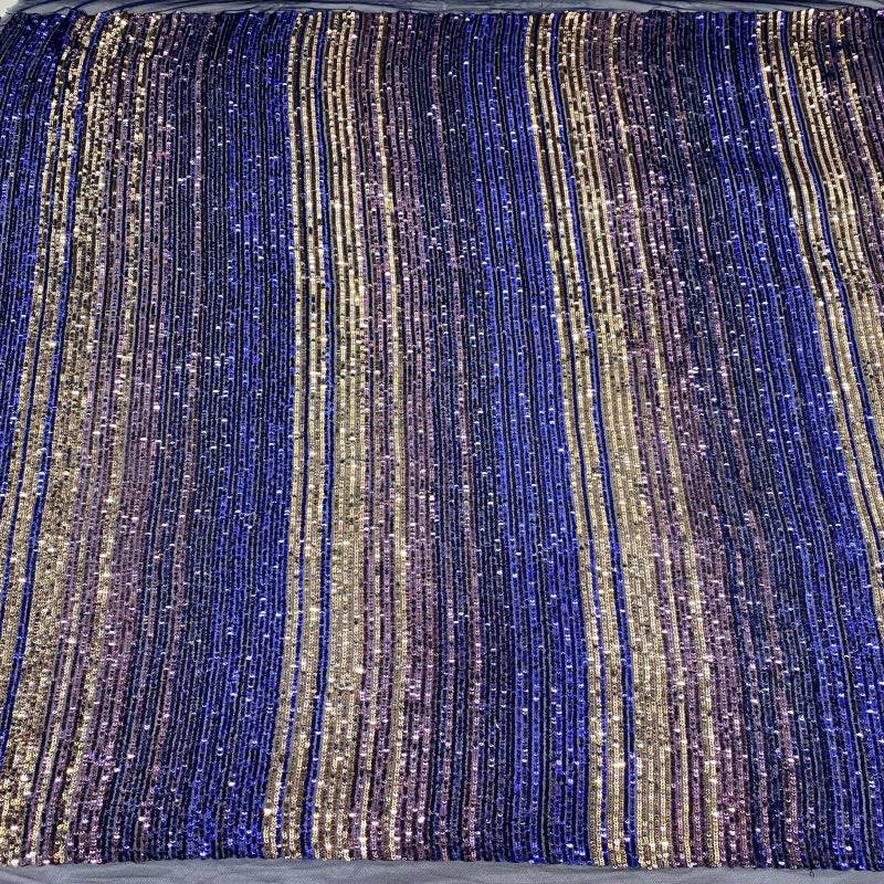 Stretch Mesh with 3mm Thread Sequin Embroidery — fabric photo 2