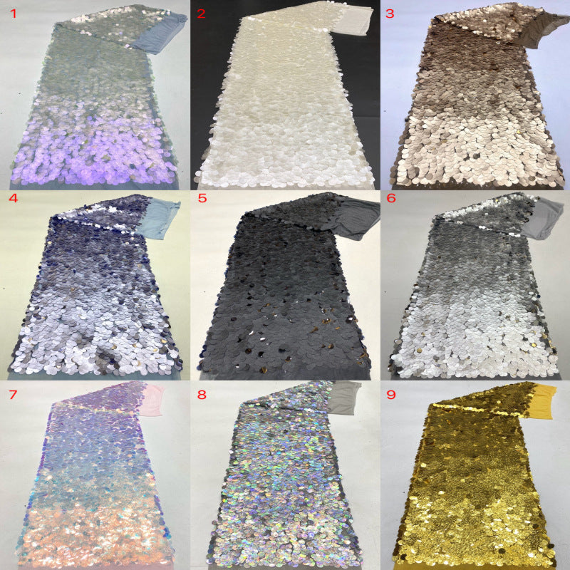 Stretch Mesh with 18mm Shell Sequins — fabric photo 4