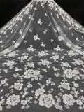 3D Raised-Bead and Sequin Embroidered Bridal Fabric — fabric photo 6