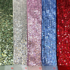 Heavy 3/5 mm Sequin Embroidered Stretch Mesh Fabric — fabric photo 5