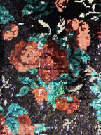 Rose Petal Sequin Embroidery Fabric for Evening Dresses — fabric photo 4