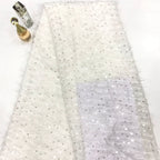 Crystal-Look Sequin Embroidered Chiffon Fabric — fabric photo 4
