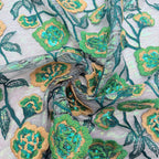 Polyester Chiffon Vine Sequin Embroidered Lace – Per Yard — fabric photo 2