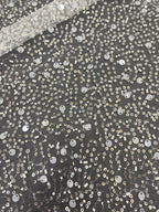 Printed Ribbon Foam Bead & Sequin Embroidery Fabric — fabric photo 5