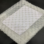 Diamond Bead & Foam Bead Embroidered Fabric — fabric photo 2