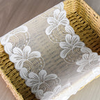 Large Floral Stretch Lace Trim 24 cm