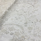 Sequin & Bubble-Bead Embroidered Bridal Fabric – Design 43007 — fabric photo 5