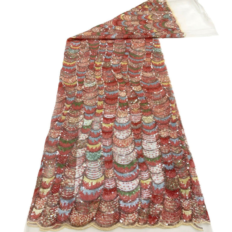 Iridescent Laminated Sequin Fabric for Evening Dresses — fabric photo 3