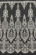 Sequin & Bugle-Bead Embroidered Bridal Fabric – Design 67007 — fabric photo 6
