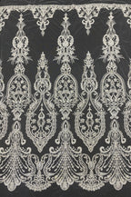 Sequin & Bugle-Bead Embroidered Bridal Fabric – Design 67007 — fabric photo 6