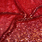 Dense 5mm Sequin Embroidered Mesh Fabric