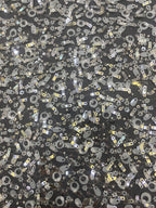 Specialty Shaped Sequin & Bead Embroidery Fabric — fabric photo 3