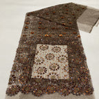Heavy Bugle Bead & Mixed Sequin Bridal Fabric - Style 60972 — fabric photo 4